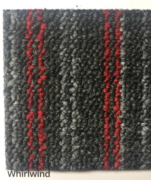 Skyscape Whirlwind Red & Grey Strip Carpet Colour Swatch